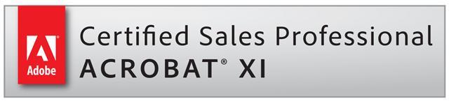 Certified Sales Professional Acrobat XI badge