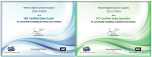 Western Digital Certificates