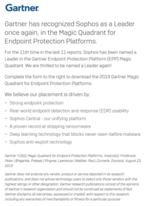 Gartner has recognized Sophos as a Leader once again in the Magic Quadrant for Endpoint Protection Platforms