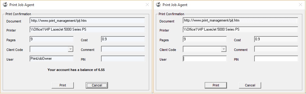 PrintLimit מעקב הדפסות שרת הדפסה ארגוני לעסקים מנהל מדפסות ומשתמשים אימות משתמש