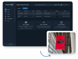 תוכנת ניהול מסכי מידע ושילוט אלקטרוני ומסכי פרסום ומידע לעסקים, מסעדות בניינים חדרי מדרגות ועוד.