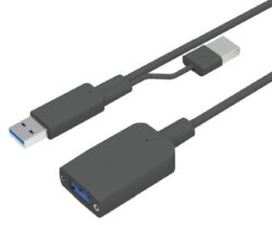כבל מאריך USB3.2 GEN2 10G AOC מבוסס סיב אופטי זכר - נקבה
