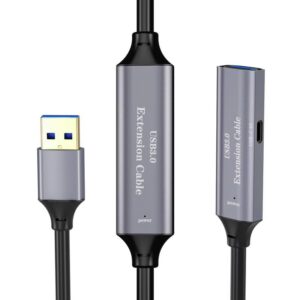 ⁦כבל מאריך אקטיבי USB3.2 GEN1 זכר - נקבה מוגבר + שקע DC⁩ – תמונה ⁦2⁩