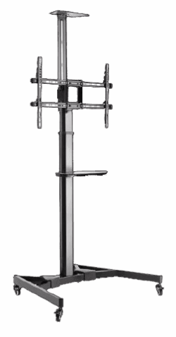 עגלת טלויזיה LUMI TTV03-46TW - עגלת טלויזיה 37-70 אינטש עד 50 קג מתקן תליה רצפתי למסך בכיתה וחדר ישיבות