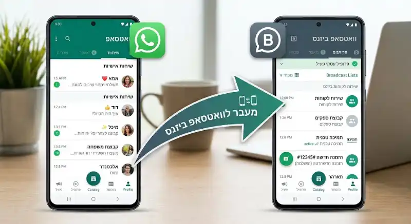 למה לעסקים ושירותים להפריד בין חשבון וואטסאפ WhatsApp עסקי למספר הפרט